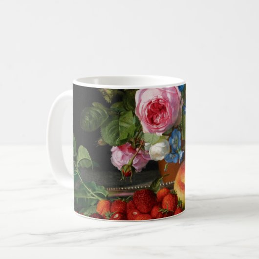 Stilleven Rozen en Aardbeien door Otto Ottesen Koffiemok