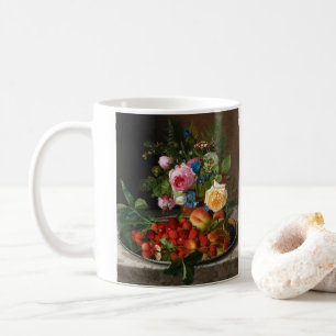 Stilleven Rozen en Aardbeien door Otto Ottesen Koffiemok