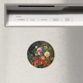 Stilleven Rozen en Aardbeien door Otto Ottesen Magneet (Insitu (Vaatwasser))