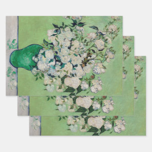 Stilleven Rozen in een Vaas door Vincent van Gogh Inpakpapier Vel