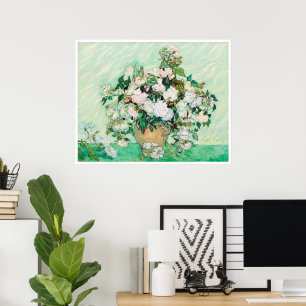 Stilleven Rozen in een vaas door Vincent van Gogh Poster