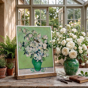 Stilleven Rozen in een vaas door Vincent van Gogh Poster