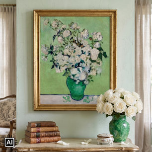 Stilleven Rozen in een vaas door Vincent van Gogh Poster