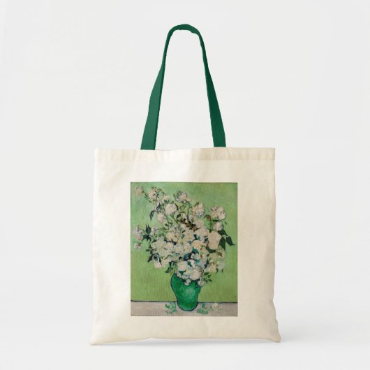 Stilleven Rozen in een Vaas door Vincent van Gogh Tote Bag (Voorkant)