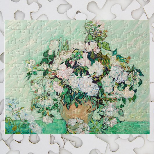 Stilleven rozen in een vaas van Vincent van Gogh Legpuzzel
