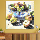 *~* Stilleven SC6 Fruit Art Gift Crystal Bowl Canvas Afdruk (Insitu (Woonkamer))