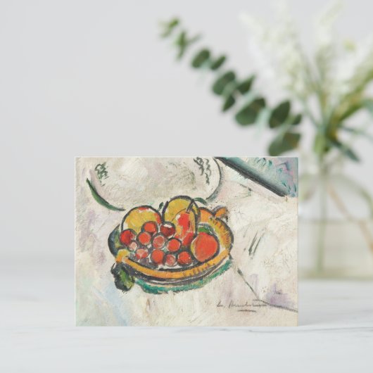 Stilleven schaal van fruit | George Leslie Hunter Briefkaart (Staand voorkant)