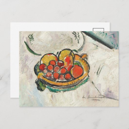 Stilleven schaal van fruit | George Leslie Hunter Briefkaart (Voorkant / Achterkant)