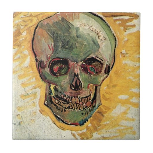 Stilleven Schedel door Vincent van Gogh Tegeltje (Voorkant)