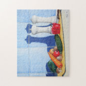 Stilleven schilderen groenten op snijplank legpuzzel (Verticaal)