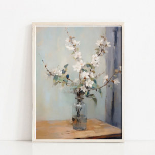 Stilleven Schilderij Bloemenvase, Vintage Keuken P Poster
