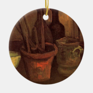 Stilleven Schilderkwasten in Pot door Vincent van  Keramisch Ornament