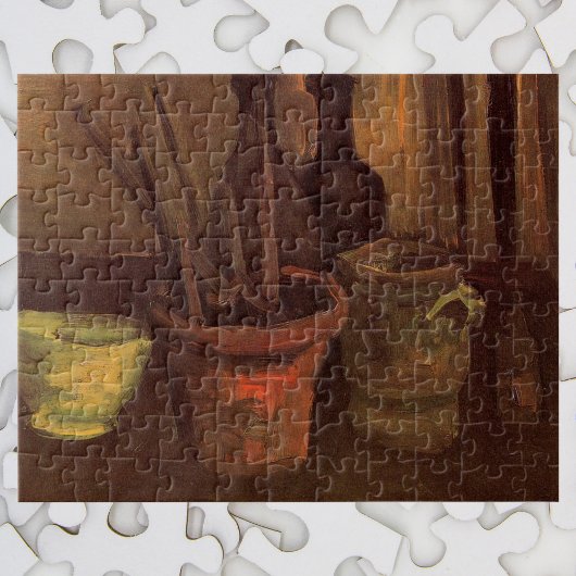 Stilleven Schilderkwasten in Pot door Vincent van Legpuzzel