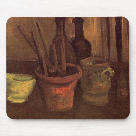 Stilleven Schilderkwasten in Pot door Vincent van Muismat (Voorkant)