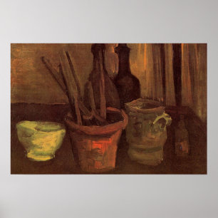 Stilleven Schilderkwasten in Pot door Vincent van Poster