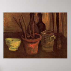 Stilleven Schilderkwasten in Pot door Vincent van  Poster