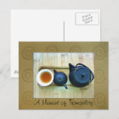 Stilleven Thee Set Fotografie Aangepaste Tekst Briefkaart (Voorkant / Achterkant)