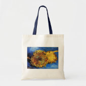 Stilleven Twee Gesneden Zonnebloemen door Vincent  Tote Bag (Voorkant)