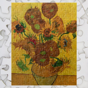 Stilleven vaas met 15 zonnebloemen Vincent van Gog Legpuzzel