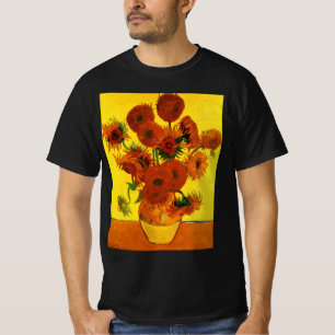 Stilleven vaas met 15 zonnebloemen Vincent van Gog T-shirt