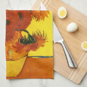 Stilleven vaas met 15 zonnebloemen Vincent van Gog Theedoek (Quarter Fold)