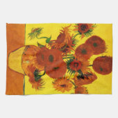 Stilleven vaas met 15 zonnebloemen Vincent van Gog Theedoek (Horizontaal)