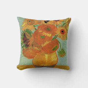 stilleven vaas met twaalf zonnebloemen, Van Gogh Kussen