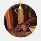 Stilleven van 4 stenen flessen door Vincent van Go Keramisch Ornament (Achterkant)