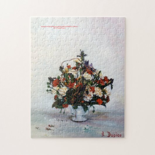 Stilleven van bloemen legpuzzel (Verticaal)