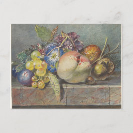 Stilleven van fruit en bloemen (1824 - 1900)  briefkaart