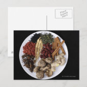 Stilleven van kaneelstokjes en gemberwortel briefkaart (Voorkant / Achterkant)