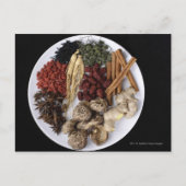 Stilleven van kaneelstokjes en gemberwortel briefkaart (Voorkant)