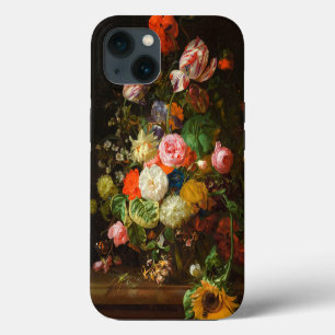 Stilleven van rozen, tulpen, een zonnebloem, 1710  iPhone 13 hoesje