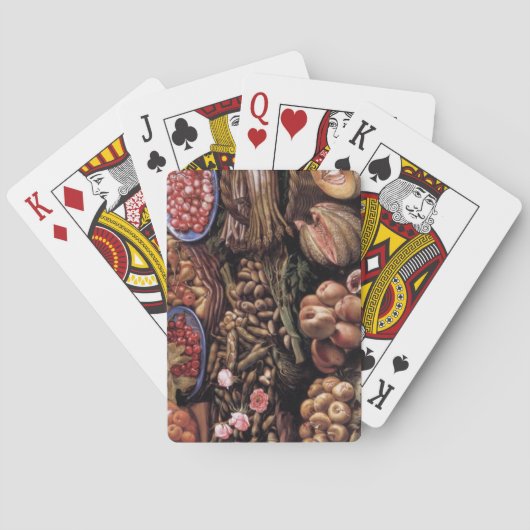 Stilleven van Vincenzo Campi Pokerkaarten (Achterkant)