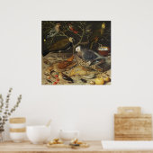 Stilleven van vogels en insecten, 1637 poster (Keuken)