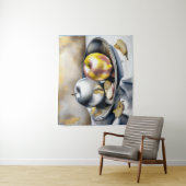 Stilleven van zilveren en gouden appels wandkleed (In situ)