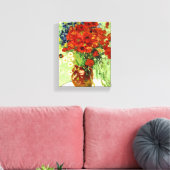 Stilleven, Vase met Daisies en Poppies (1890) Canvas Afdruk (Insitu (Woonkamer))