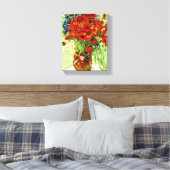Stilleven, Vase met Daisies en Poppies (1890) Canvas Afdruk (Insitu (Slaapkamer))