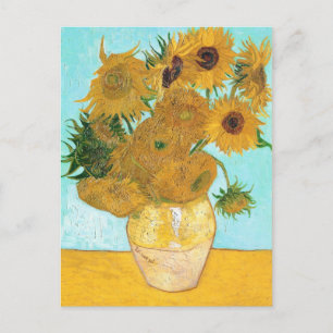 Stilleven - Vase met twaalf zonnebloemen van Gogh Briefkaart
