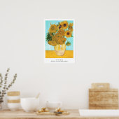 Stilleven - Vase met twaalf zonnebloemen van Gogh Poster (Keuken)