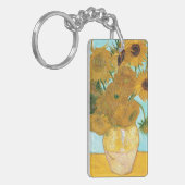 Stilleven - Vase met twaalf zonnebloemen van Gogh Sleutelhanger (Voorkant Links)