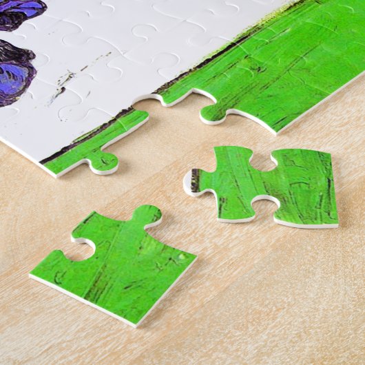 Stilleven Vase Violet Irises Van Gogh Fine Art Legpuzzel (Zijkant)