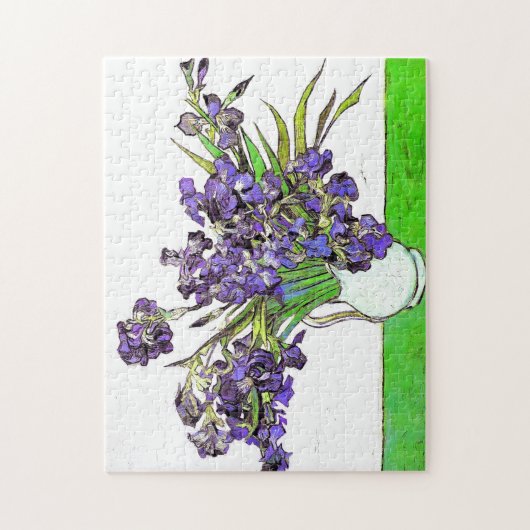 Stilleven Vase Violet Irises Van Gogh Fine Art Legpuzzel (Verticaal)