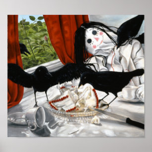 "Stilleven verstoord door koeien" door Cegavske Poster