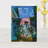 Stilleven voor een open raam van Juan Gris Kaart (Gele Bloem)