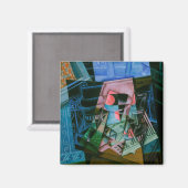 Stilleven voor een open raam van Juan Gris Magneet (Voorkant / Achterkant)