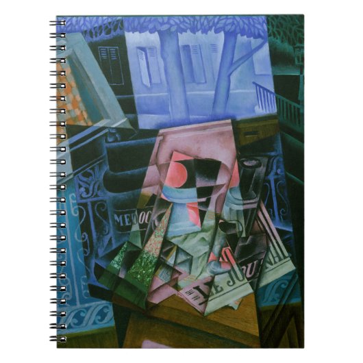 Stilleven voor een open raam van Juan Gris Notitieboek (Voorkant)