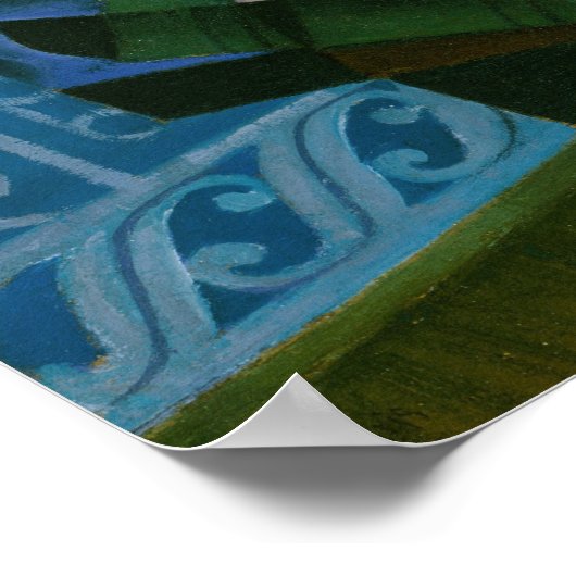 Stilleven voor een open raam van Juan Gris Poster (Hoek)