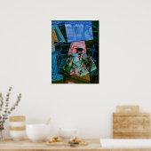 Stilleven voor een open raam van Juan Gris Poster (Keuken)