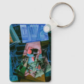 Stilleven voor een open raam van Juan Gris Sleutelhanger (Achterkant)